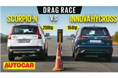 Mahindra Scorpio-N vs Toyota Innova Hycross drag race video